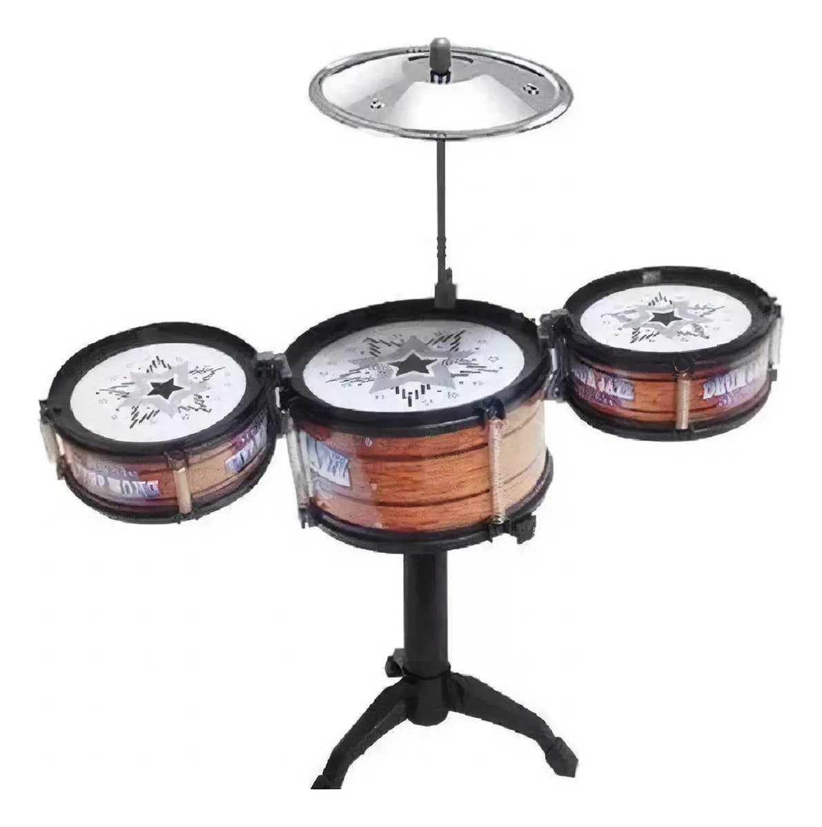 Bateria Infantil 3 Tambores 1 Prato Happy Jazz Drum Cor Azul