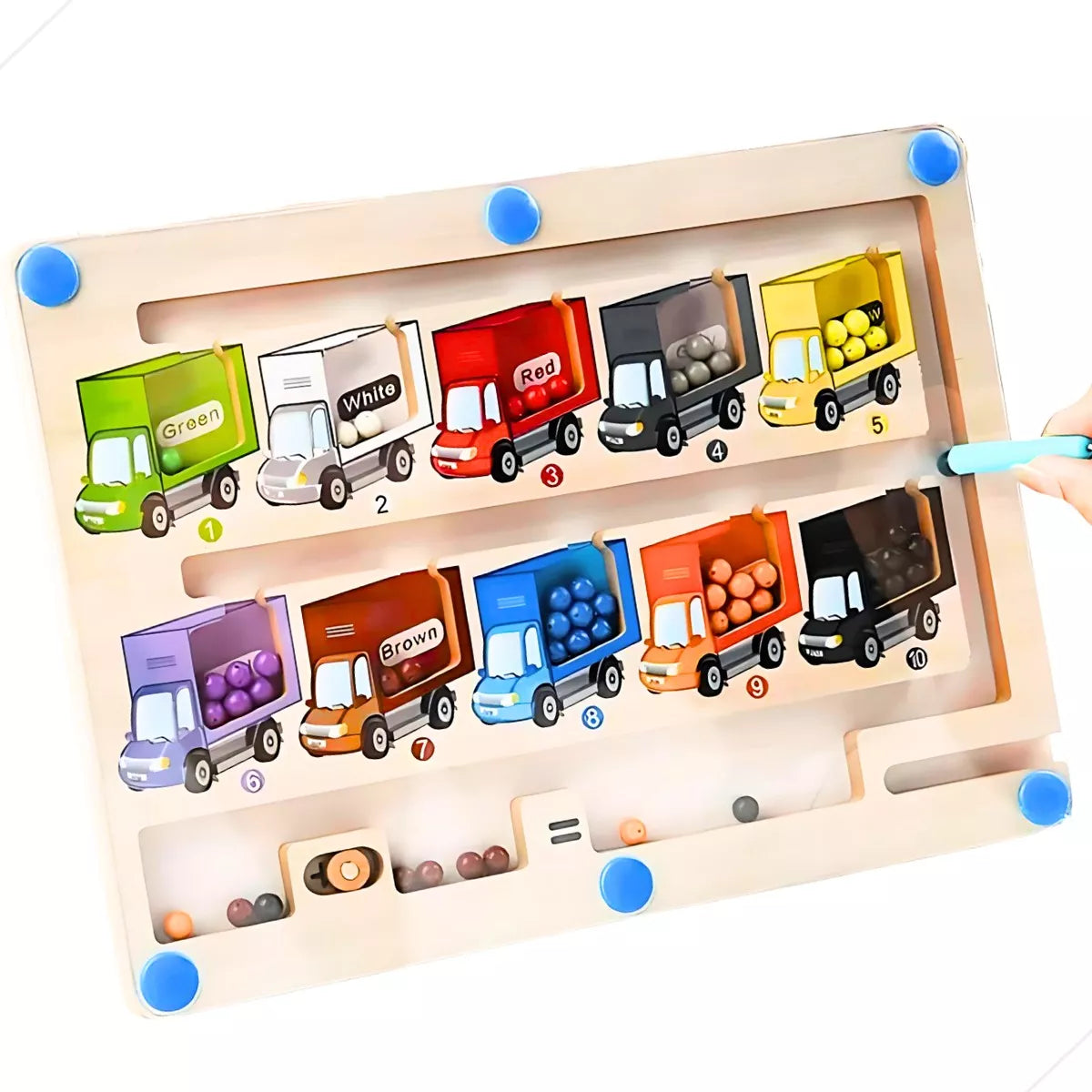 Jogo Educativo Labirinto Cursores Magnético Numérico Madeira