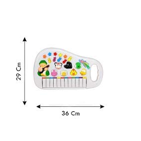 Piano Teclado Musical Bichos Infantil Sons Eletronicos