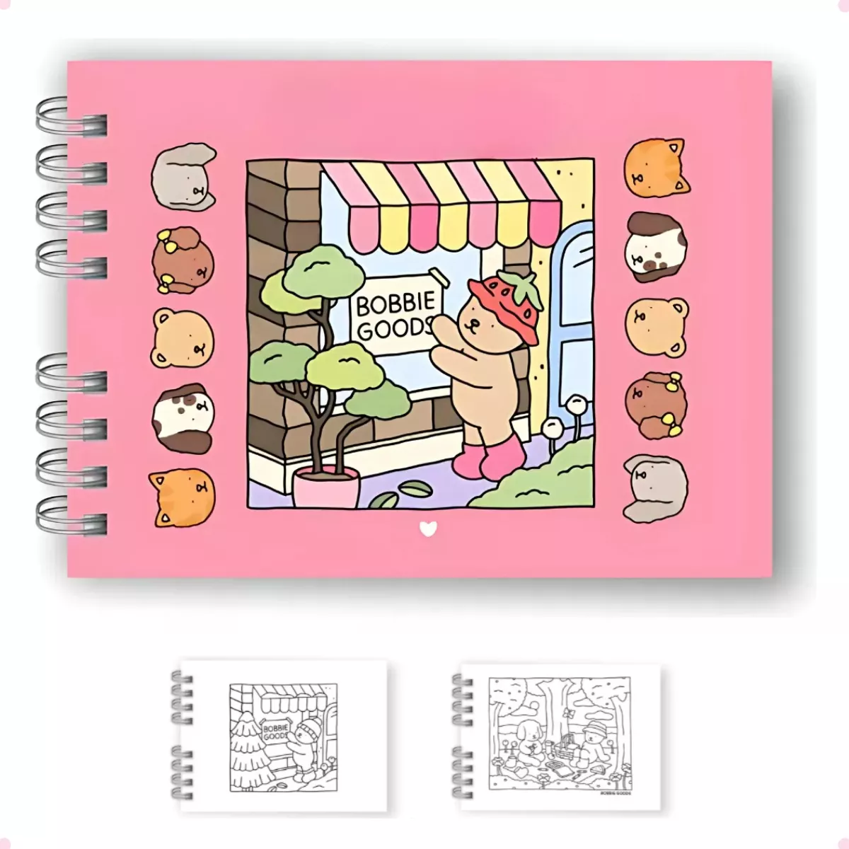 Kit de canetinhas + Caderno Bobbie Goods Canetas com ponta dupla