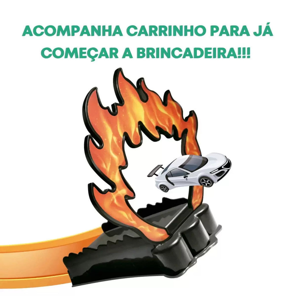 Brinquedo Super Pista Animal Dinossauro Carrinho de Metal