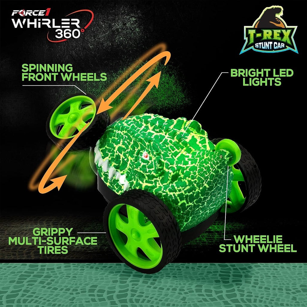 Carro de Controle Maluco Recarregável com Luz T-Rex Infantil Controle Remoto Altas Aventuras