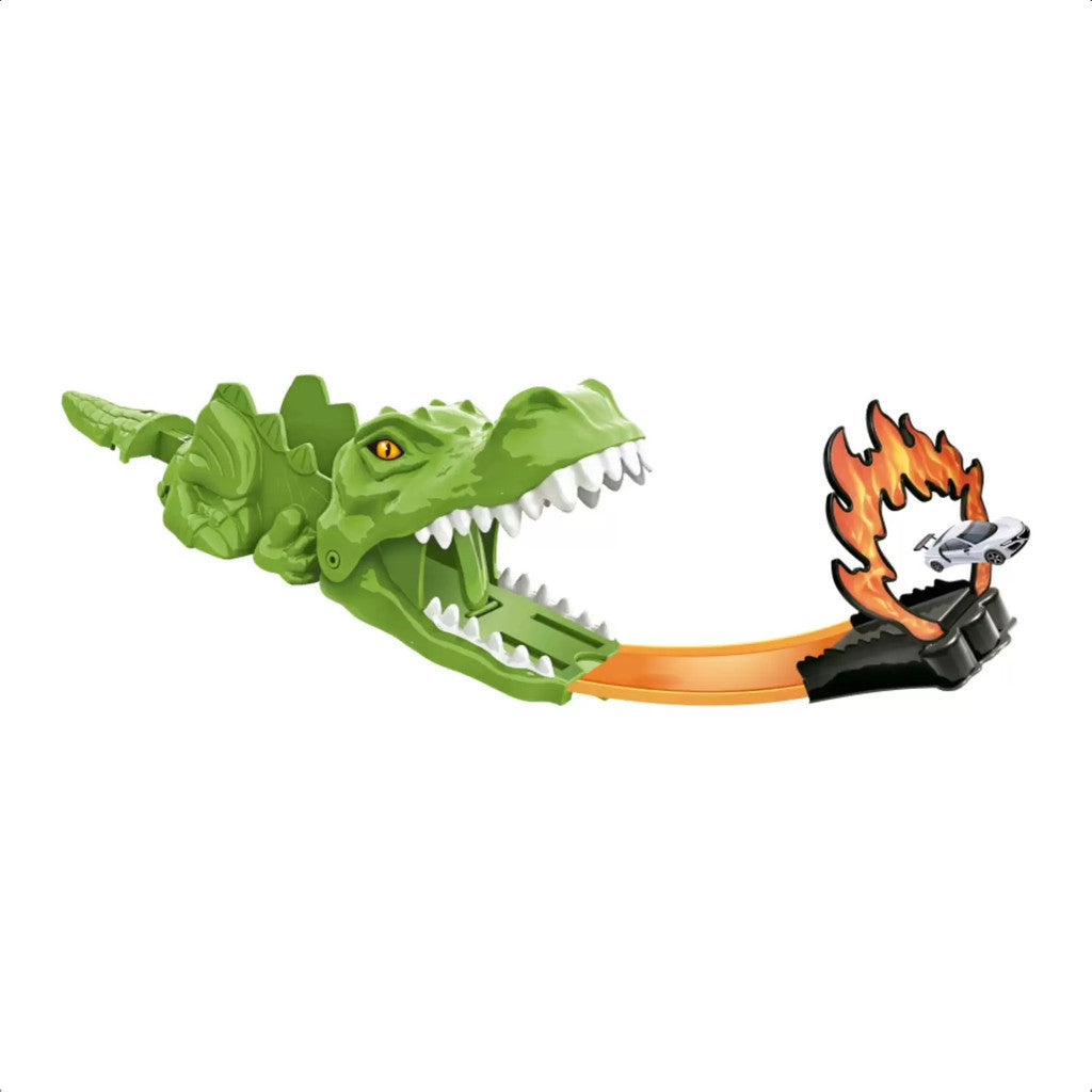 Brinquedo Super Pista Animal Dinossauro Carrinho de Metal