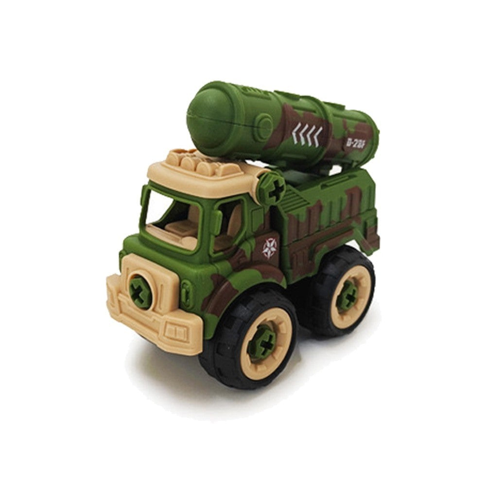 Conjunto Carrinho de Brinquedo Fricção Militar Caminhão