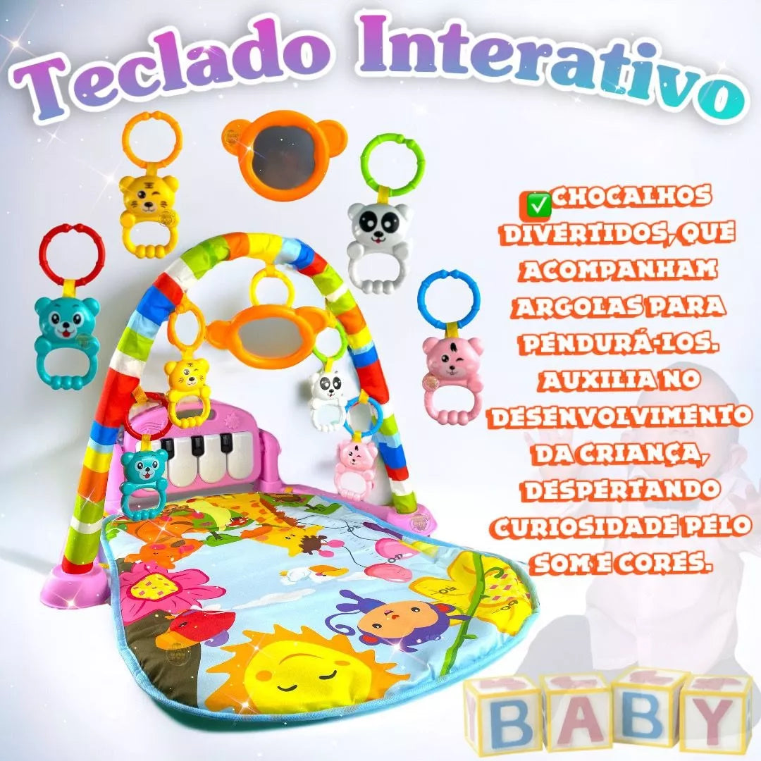 Tapete de Atividades Para Bebês Com Piano Musical e Mobile