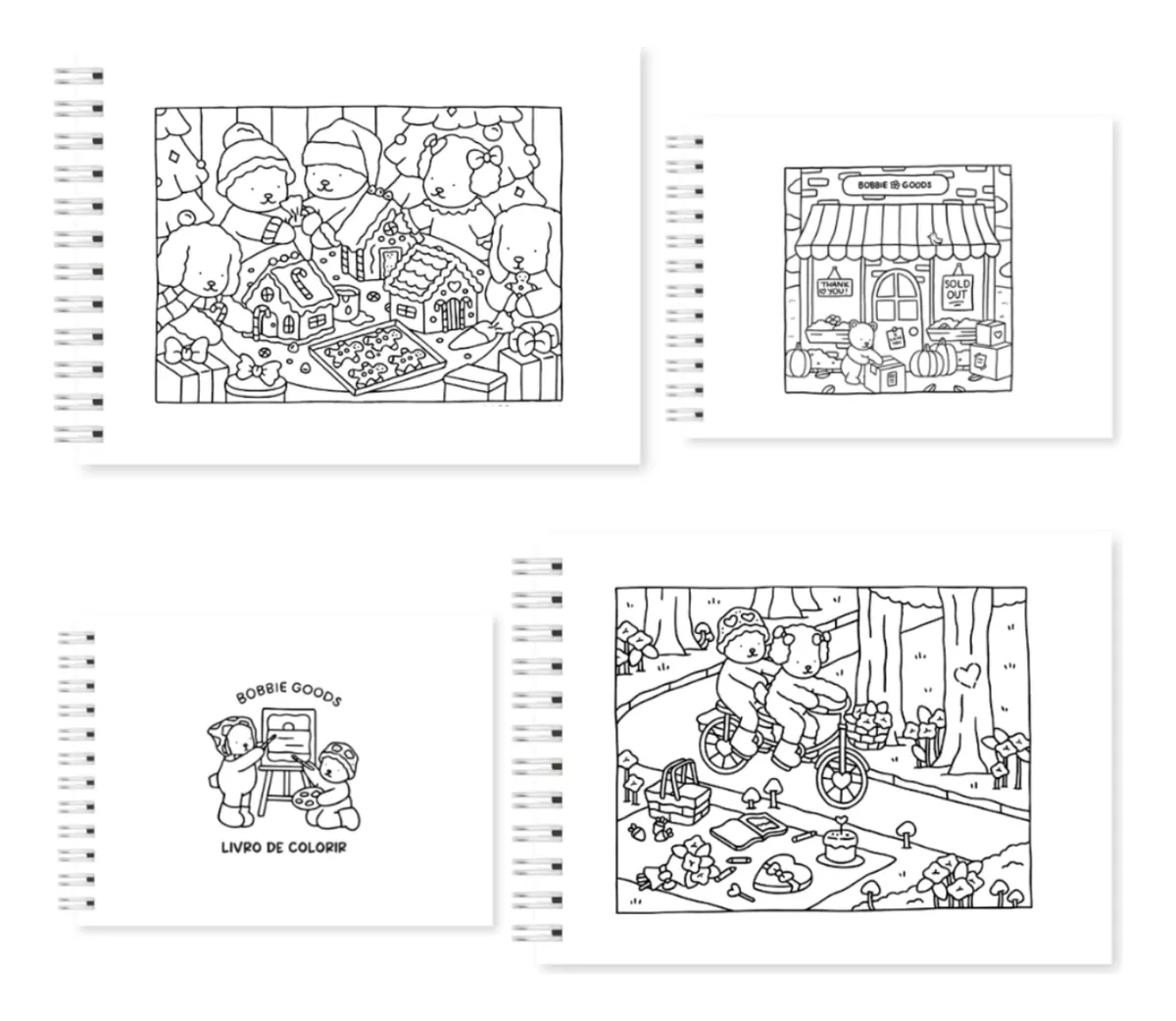 Kit de canetinhas + Caderno Bobbie Goods Canetas com ponta dupla