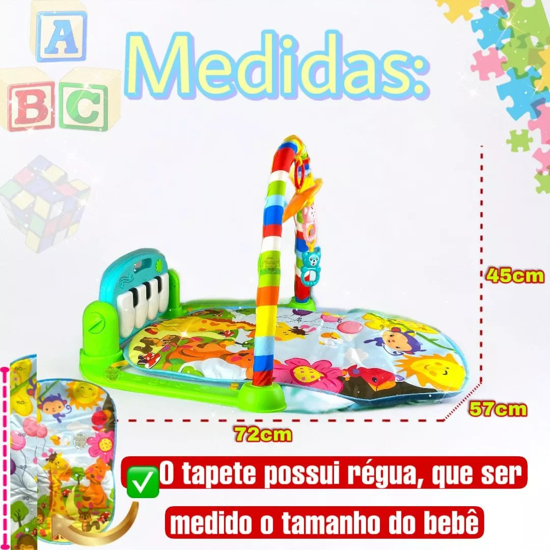 Tapete de Atividades Para Bebês Com Piano Musical e Mobile