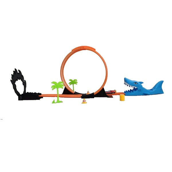 Brinquedo pista de carro tubarão com looping 360º Para Crianças de Todas as Idades